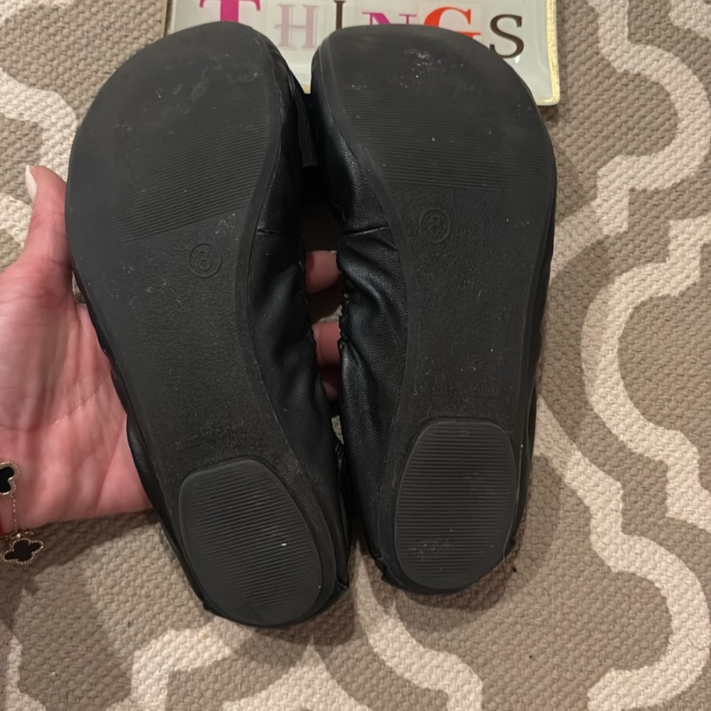 PrettyLittleThing Black Flats with Bow Detail - Picture 5 of 5